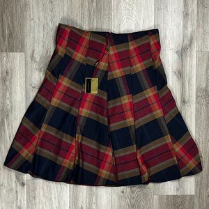 NWT Lyon Fashion Plaid Multicolour Size 16 Women's Skirt